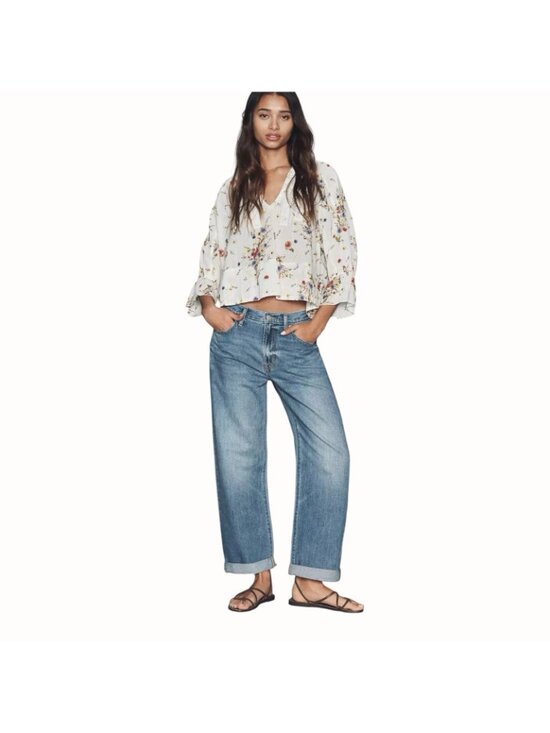 pistola Denim - Pistola Donny Jeans Women’s Size 32 Blue Cotton High-Rise Relaxed Denim Pants